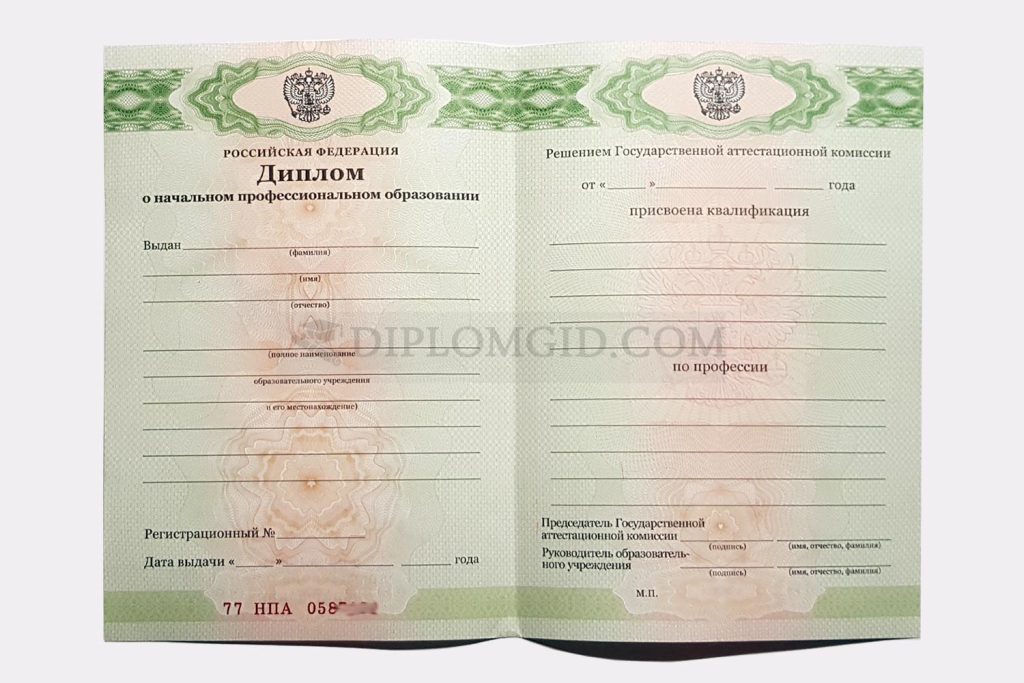 диплом о начальном профессиональном образовании визажиста